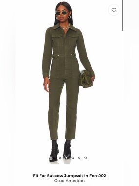 Good American Olive Green Jumpsuit